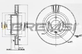 BREMSI CD6330V - DISCOS DE FRENO OPEL, VAUXHALL