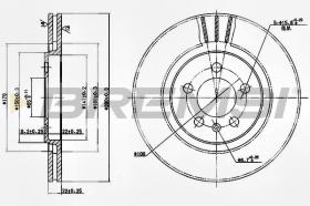 BREMSI CD6332V - DISCOS DE FRENO VW, SEAT