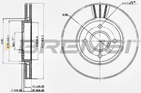 BREMSI CD6337V - DISCOS DE FRENO FORD