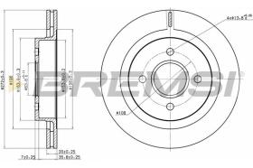 BREMSI CD6338V - DISCOS DE FRENO FORD, PEUGEOT, CITROEN, TVR