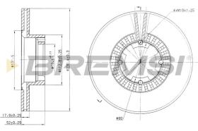 BREMSI CD6341V - DISCOS DE FRENO SUBARU