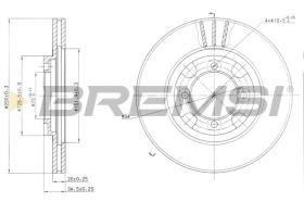 BREMSI CD6342V - DISCOS DE FRENO MAZDA