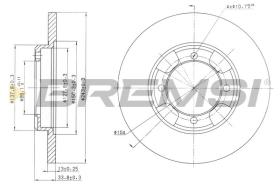 BREMSI CD6343S - DISCOS DE FRENO PROTON, MITSUBISHI