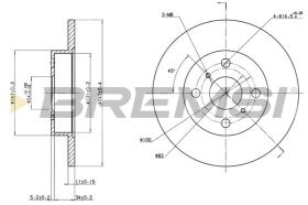 BREMSI CD6346S - DISCOS DE FRENO TOYOTA