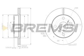 BREMSI CD6350V - DISCOS DE FRENO TOYOTA