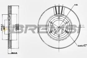 BREMSI CD6357V - DISCOS DE FRENO KIA, MAZDA