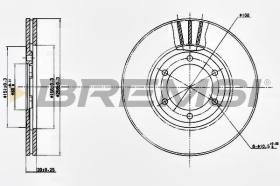 BREMSI CD6357V - DISCOS DE FRENO KIA, MAZDA