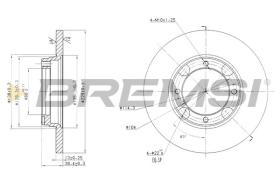 BREMSI CD6358S - DISCOS DE FRENO HYUNDAI, MITSUBISHI