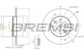 BREMSI CD6361S - DISCOS DE FRENO RENAULT, KIA