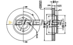 BREMSI CD6364V - DISCOS DE FRENO FORD