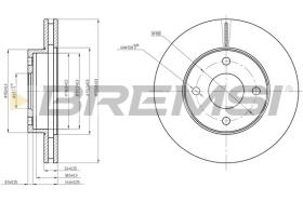 BREMSI CD6371V - DISCOS DE FRENO FORD, PANTHER, TVR