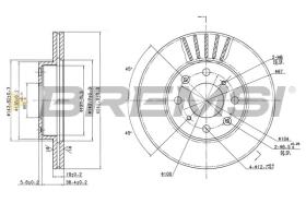 BREMSI CD6377V - DISCOS DE FRENO ACURA, HONDA