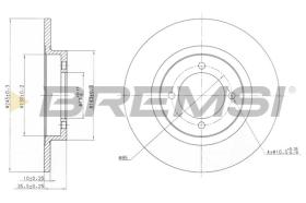 BREMSI CD6378S - DISCOS DE FRENO NISSAN