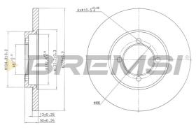 BREMSI CD6379S - DISCOS DE FRENO HYUNDAI, MITSUBISHI