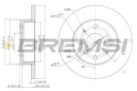 BREMSI CD6386S - DISCOS DE FRENO GEELY, DAIHATSU