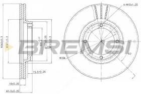 BREMSI CD6389V - DISCOS DE FRENO HYUNDAI