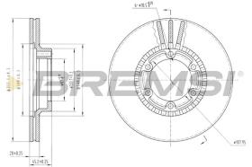 BREMSI CD6392V - DISCOS DE FRENO MITSUBISHI