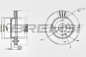 BREMSI CD6393V - DISCOS DE FRENO FORD USA, MAZDA