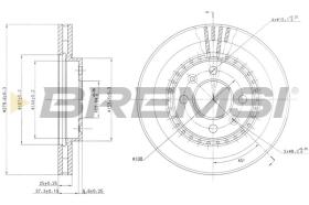 BREMSI CD6398V - DISCOS DE FRENO SAAB