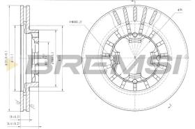 BREMSI CD6399V - DISCOS DE FRENO SUBARU