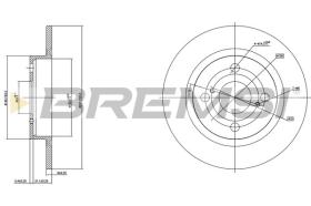 BREMSI CD6404S - DISCOS DE FRENO TOYOTA