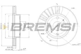 BREMSI CD6405V - DISCOS DE FRENO TOYOTA