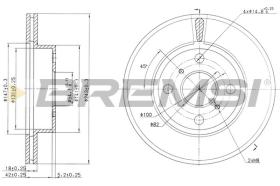 BREMSI CD6407V - DISCOS DE FRENO TOYOTA