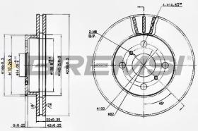 BREMSI CD6408V - DISCOS DE FRENO TOYOTA