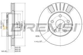 BREMSI CD6411V - DISCOS DE FRENO TOYOTA