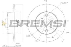 BREMSI CD6412S - DISCOS DE FRENO TOYOTA