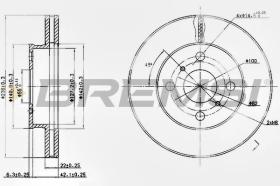 BREMSI CD6413V - DISCOS DE FRENO TOYOTA