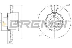 BREMSI CD6414V - DISCOS DE FRENO TOYOTA