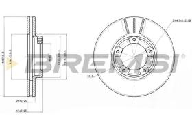 BREMSI CD6416V - DISCOS DE FRENO TOYOTA, VW