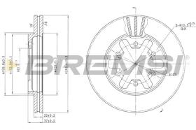 BREMSI CD6421V - DISCOS DE FRENO NISSAN