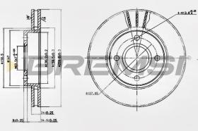 BREMSI CD6423V - DISCOS DE FRENO FORD