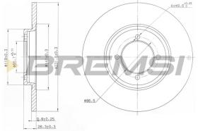 BREMSI CD6428S - DISCOS DE FRENO DEL. DIA.232 SOLID TRIUMPH HERA