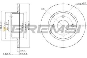 BREMSI CD6442S - DISCOS DE FRENO NISSAN