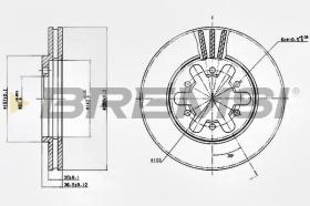 BREMSI CD6443V - DISCOS DE FRENO NISSAN