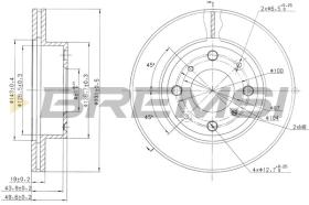 BREMSI CD6451V - DISCOS DE FRENO HONDA