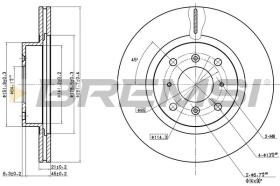 BREMSI CD6453V - DISCOS DE FRENO ACURA, HONDA