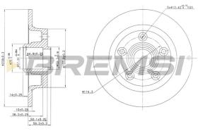 BREMSI CD6456S - DISCOS DE FRENO FORD USA, MAZDA