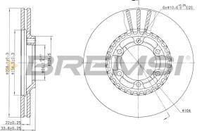 BREMSI CD6459V - DISCOS DE FRENO MITSUBISHI