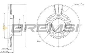 BREMSI CD6461V - DISCOS DE FRENO MITSUBISHI