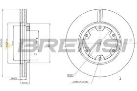 BREMSI CD6464V - DISCOS DE FRENO FORD, NISSAN