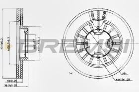 BREMSI CD6465V - DISCOS DE FRENO SUBARU