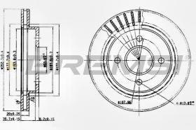 BREMSI CD6479V - DISCOS DE FRENO FORD, AC