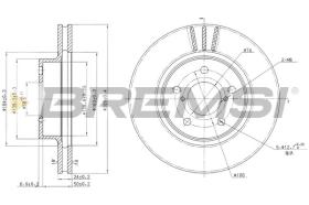 BREMSI CD6485V - DISCOS DE FRENO SUBARU