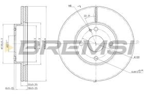 BREMSI CD6495V - DISCOS DE FRENO FORD USA, MAZDA