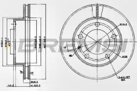 BREMSI CD6496V - DISCOS DE FRENO FORD USA, MAZDA