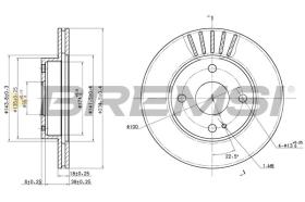 BREMSI CD6497V - DISCOS DE FRENO MAZDA